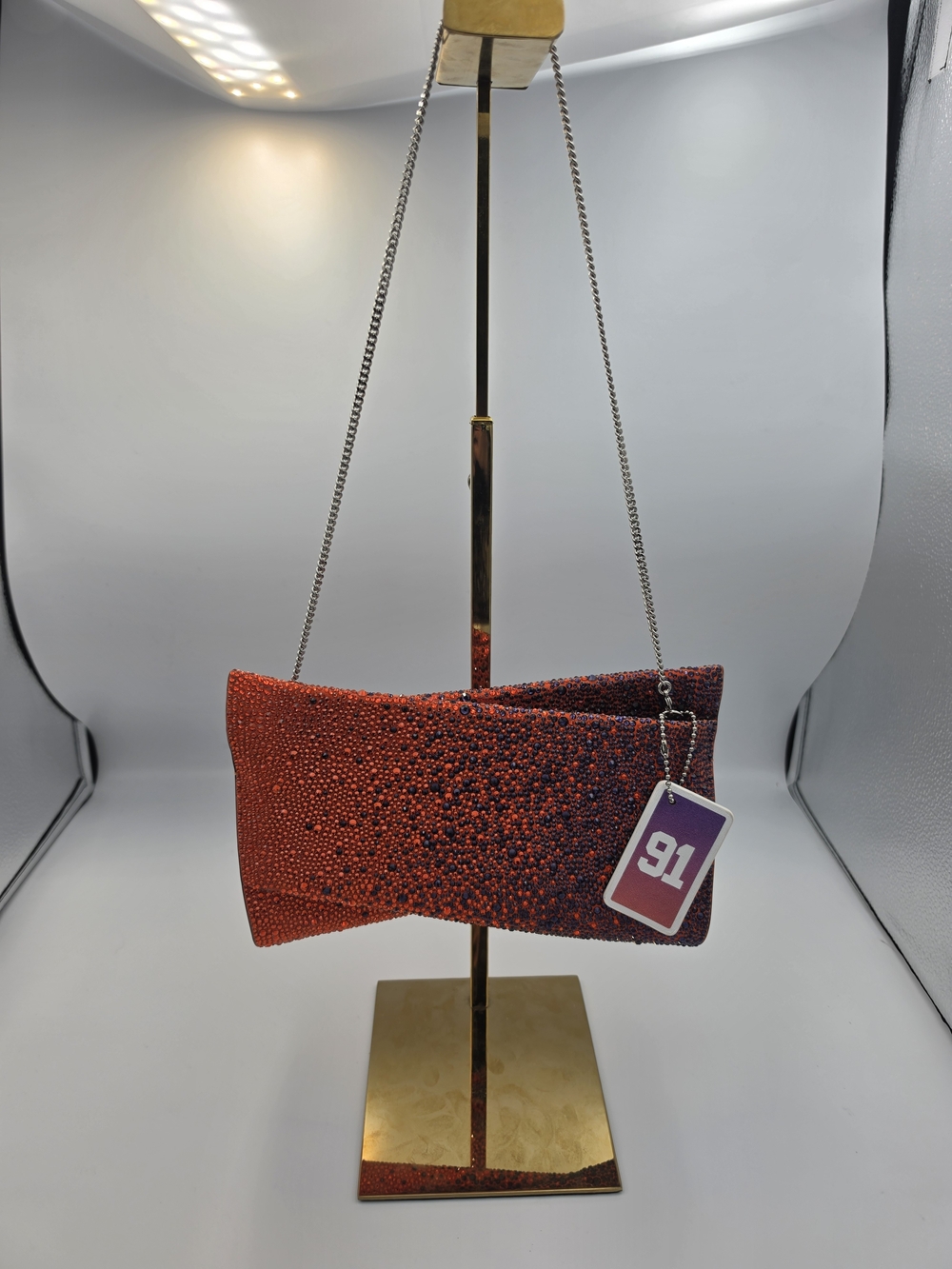 Christian Louboutin Ltd Edition Red/Purple Crystal Small Clutch (NWOT)COA❤️💜❤️